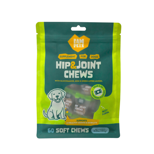 Hip & Joint Soft Chews for Dogs - Glucosamine, MSM, Chondroitin