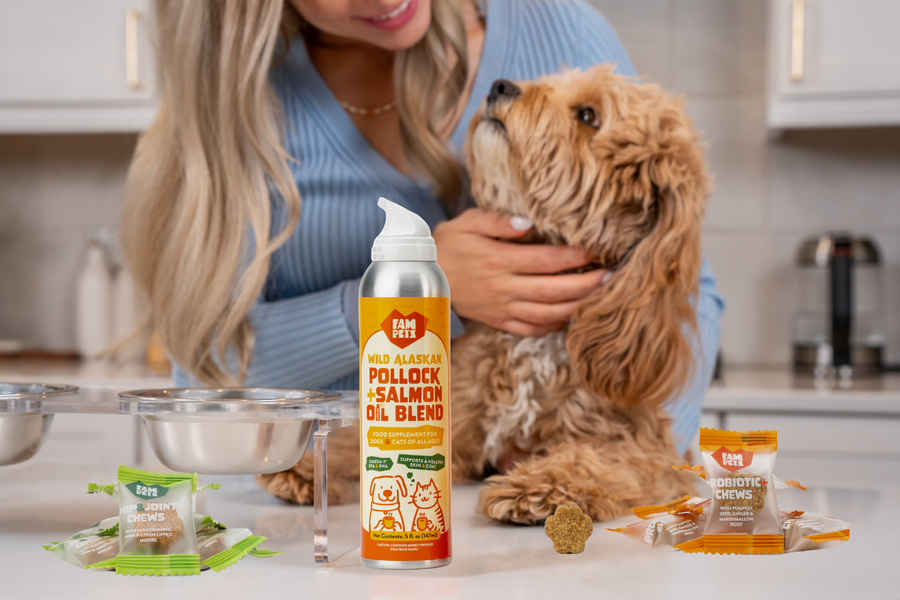 The full FAM Pets freshness-protected routine