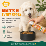 Omega 3 Fish Oil Spray for Dogs & Cats - Wild Alaskan Pollock & Salmon Blend