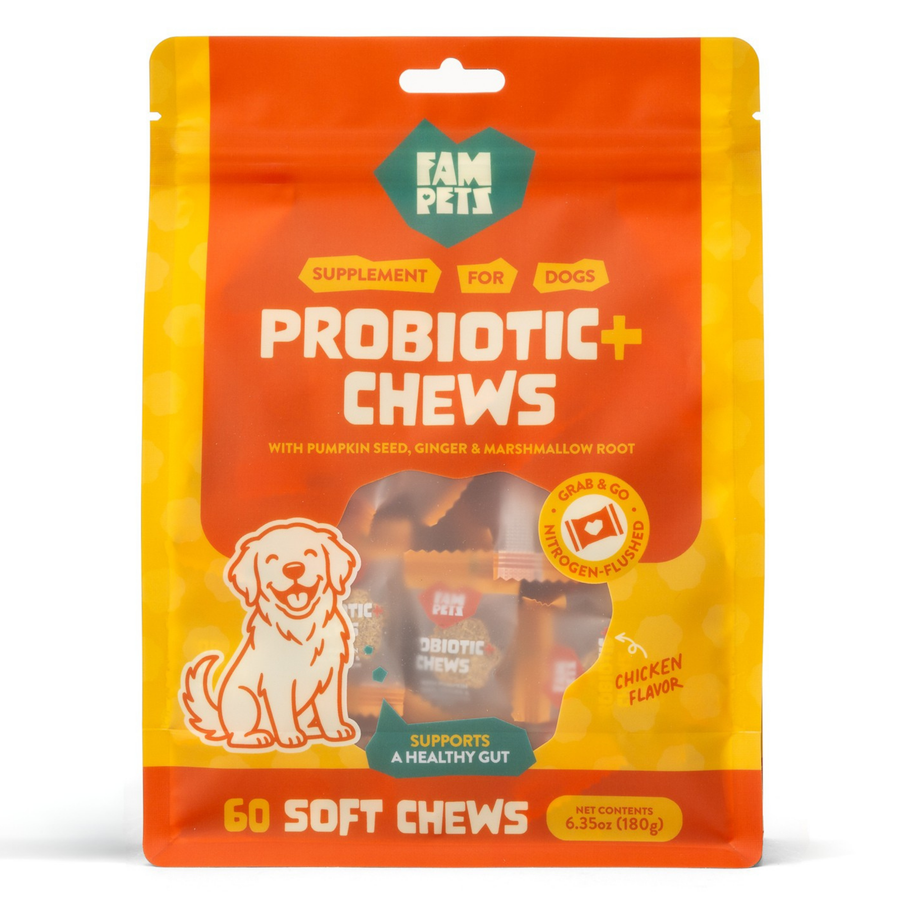 Probiotic+ Soft Chews for Dogs - Digestive Support, Gut Health
