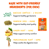 Probiotic+ Soft Chews for Dogs - Digestive Support, Gut Health