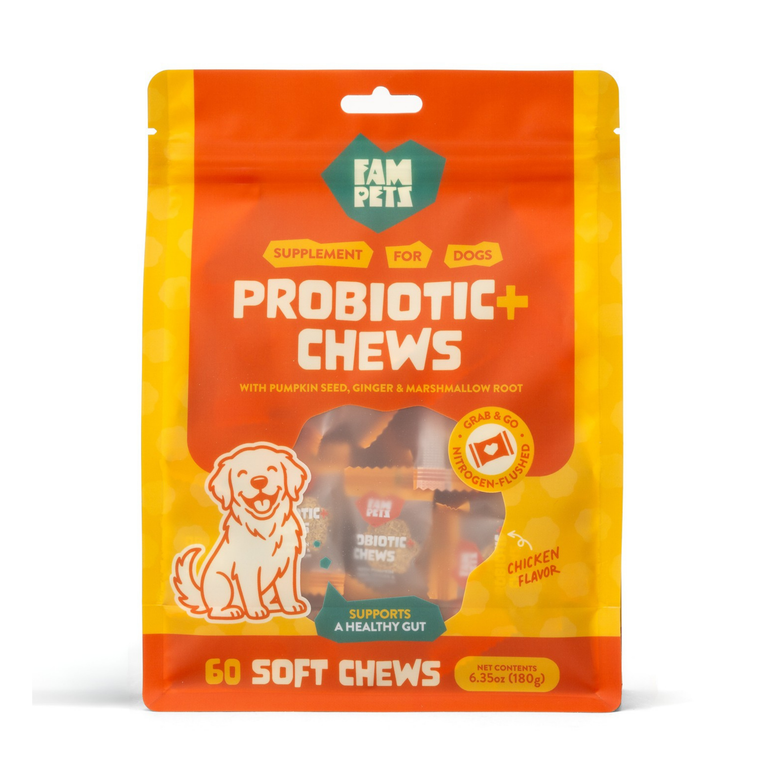 Probiotic+ Soft Chews for Dogs - Digestive Support, Gut Health
