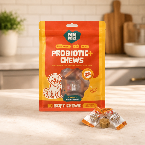 Probiotic+ Soft Chews for Dogs - Digestive Support, Gut Health
