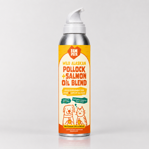 Omega 3 Fish Oil Spray for Dogs & Cats - Wild Alaskan Pollock & Salmon Blend